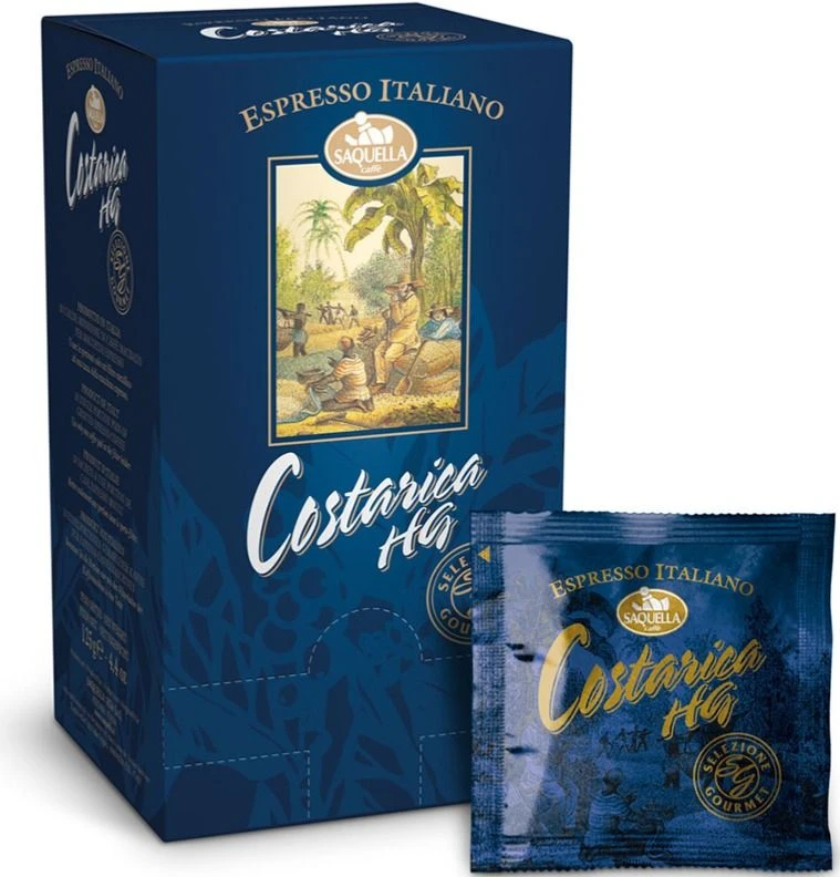 Saquella Costarica HG Espresso Pods 18 Pcs