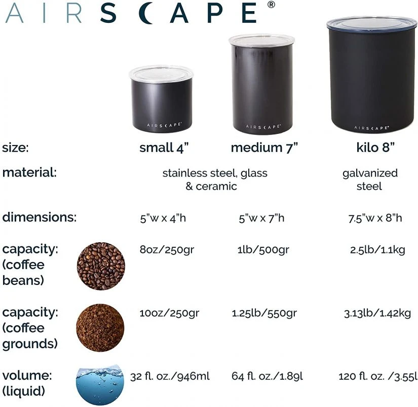 Planetary Design Airscape® Ceramic Storage Canister, Obsidian - Image 5